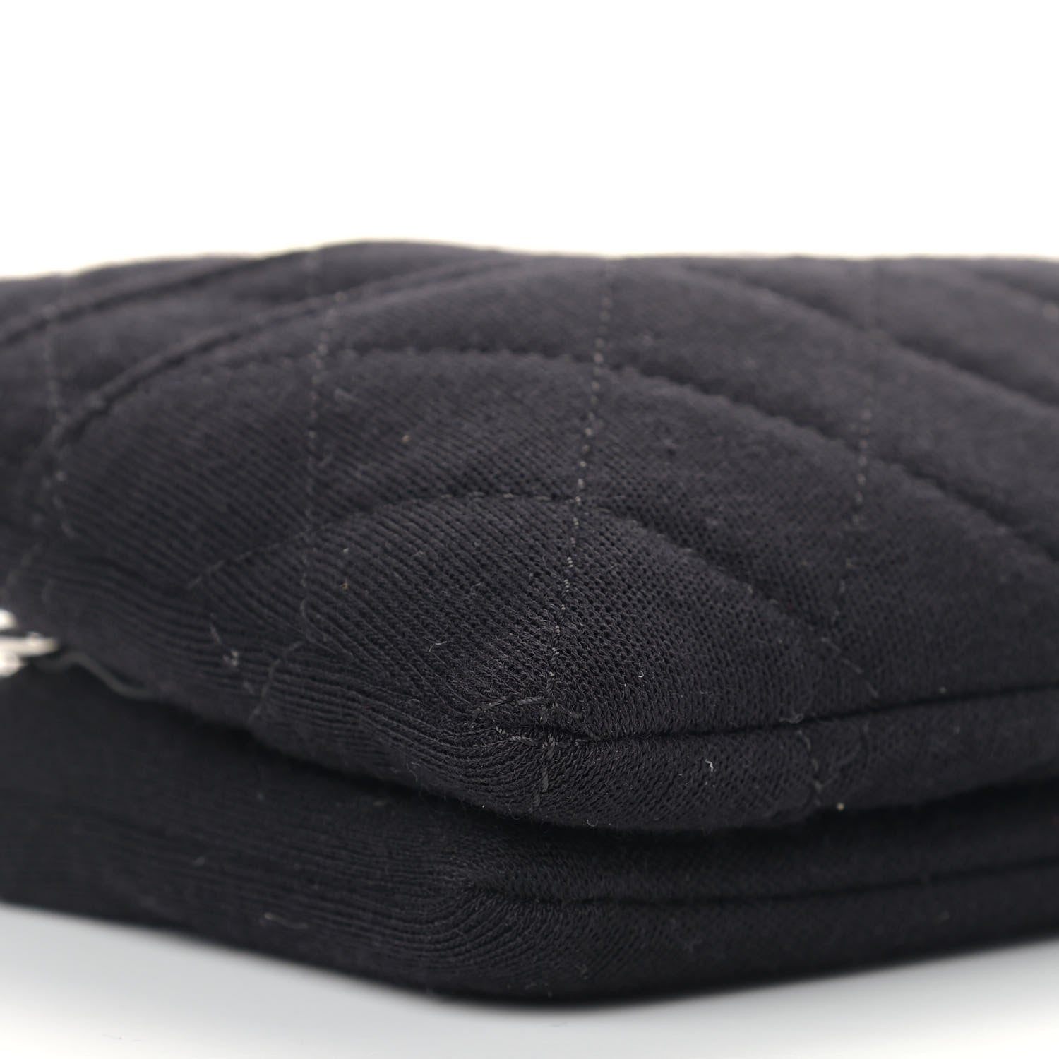 Chanel Jersey Quilted Mini Crossbody Bag Black 8 of 9