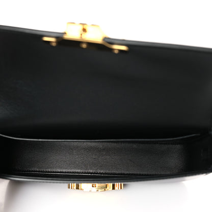 Celine Shiny Calfskin Triomphe Shoulder Bag Black 5 of 9