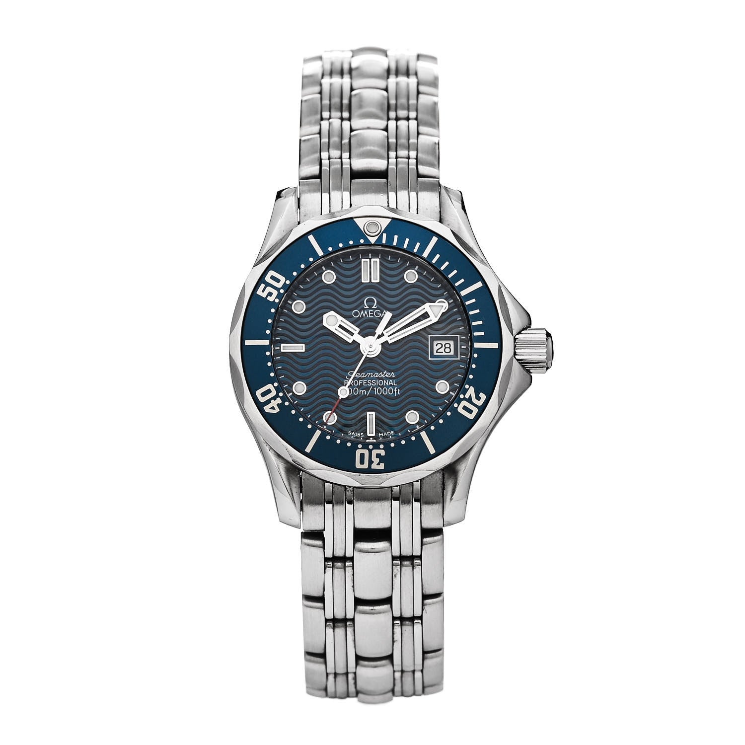 Omega Stainless Steel 28mm Seamaster Diver 300M Automatic Watch Blue 2583.80.00 1 of 4