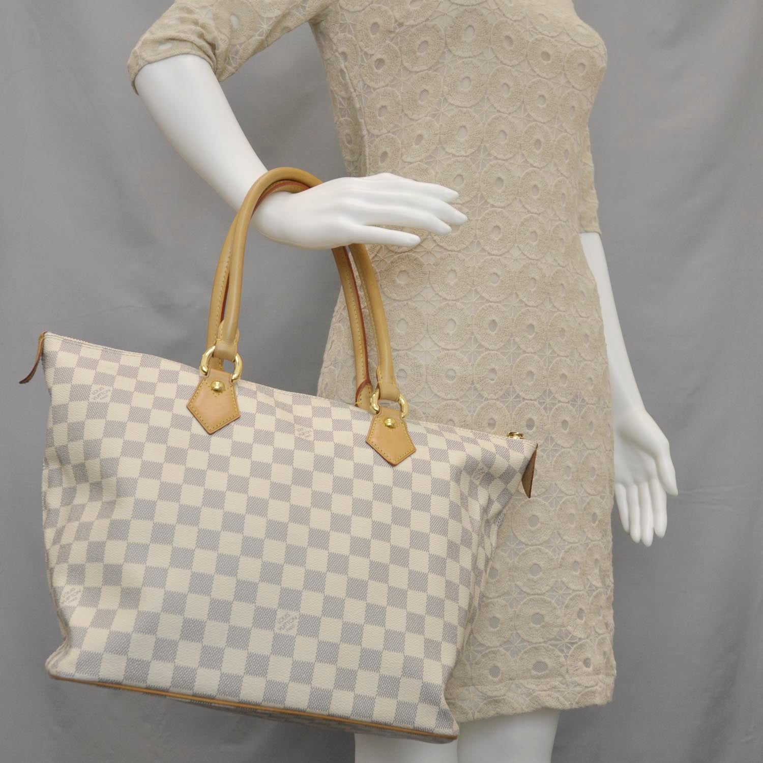 Louis Vuitton Damier Azur Saleya MM 2 of 9