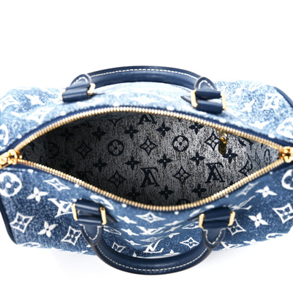 Louis Vuitton Monogram Jacquard Denim Speedy Bandouliere 25 Bleu 5 of 11