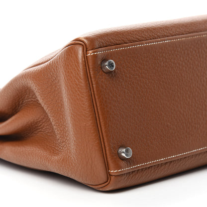 Hermes Taurillon Clemence Kelly Retourne 32 Gold 6 of 13