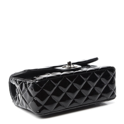 Chanel Patent Calfskin Quilted Mini Rectangular Flap Black 4 of 14