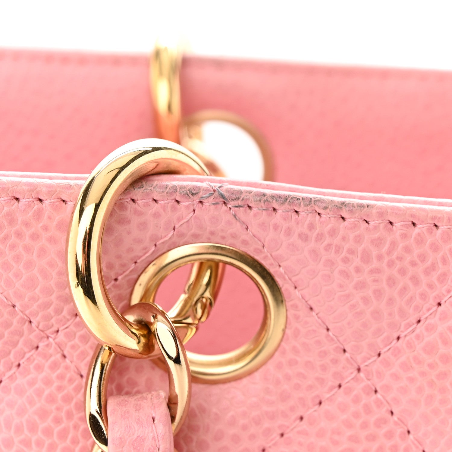 Chanel Caviar Quilted Petit Shopping Tote PST Pink 12 of 16