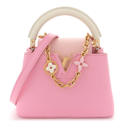 Louis Vuitton Taurillon Flower Chain Capucines Mini Candy Pink 1 of 10