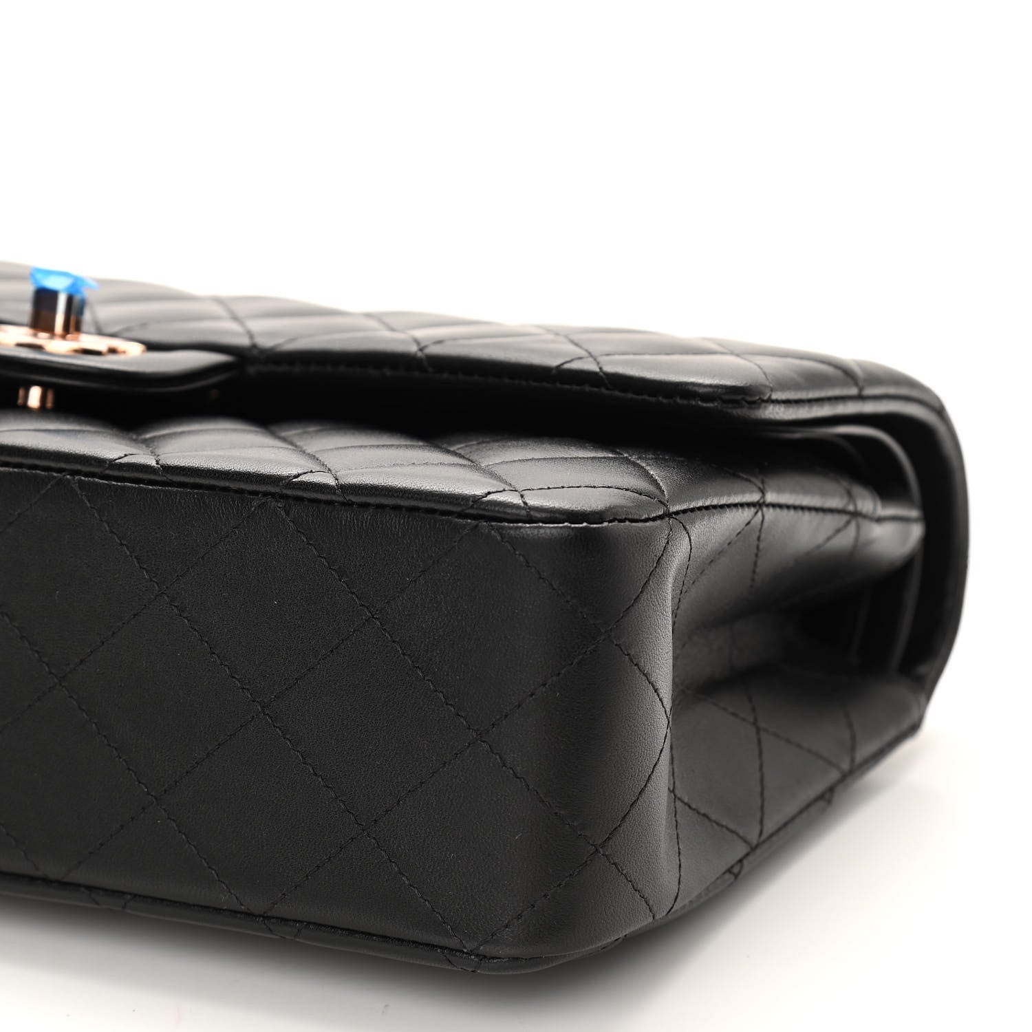 Chanel Lambskin Quilted Medium Double Flap Black 10 of 11