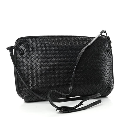 Bottega Veneta Nappa Intrecciato Nodini Crossbody Messenger Black 3 of 9