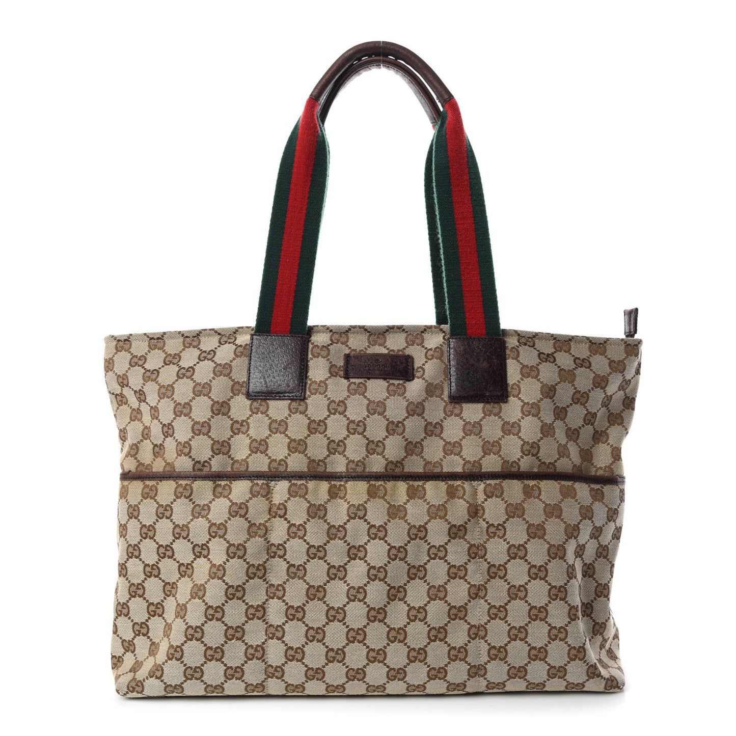 Monogram Web Large Diaper Tote Brown