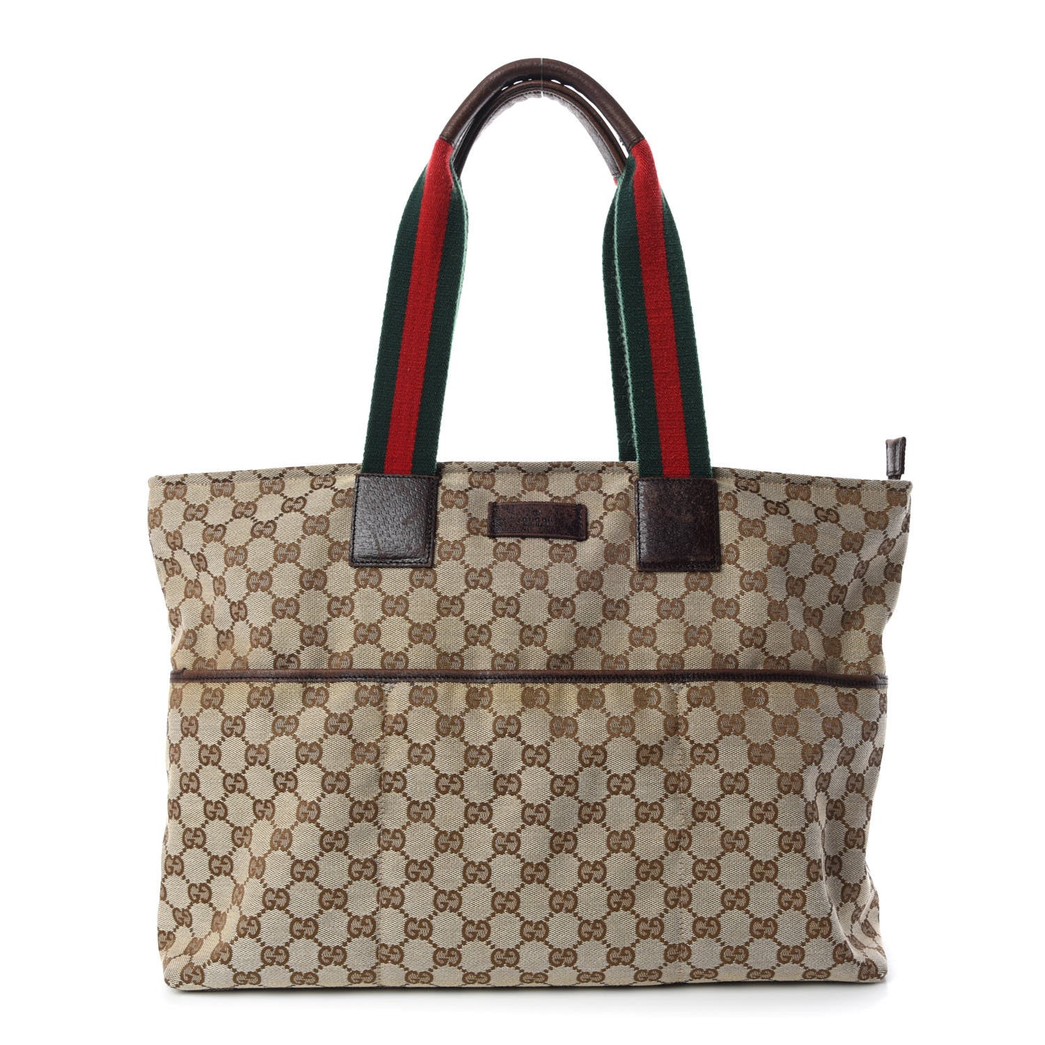 Gucci Monogram Web Large Diaper Tote Brown 1 of 19