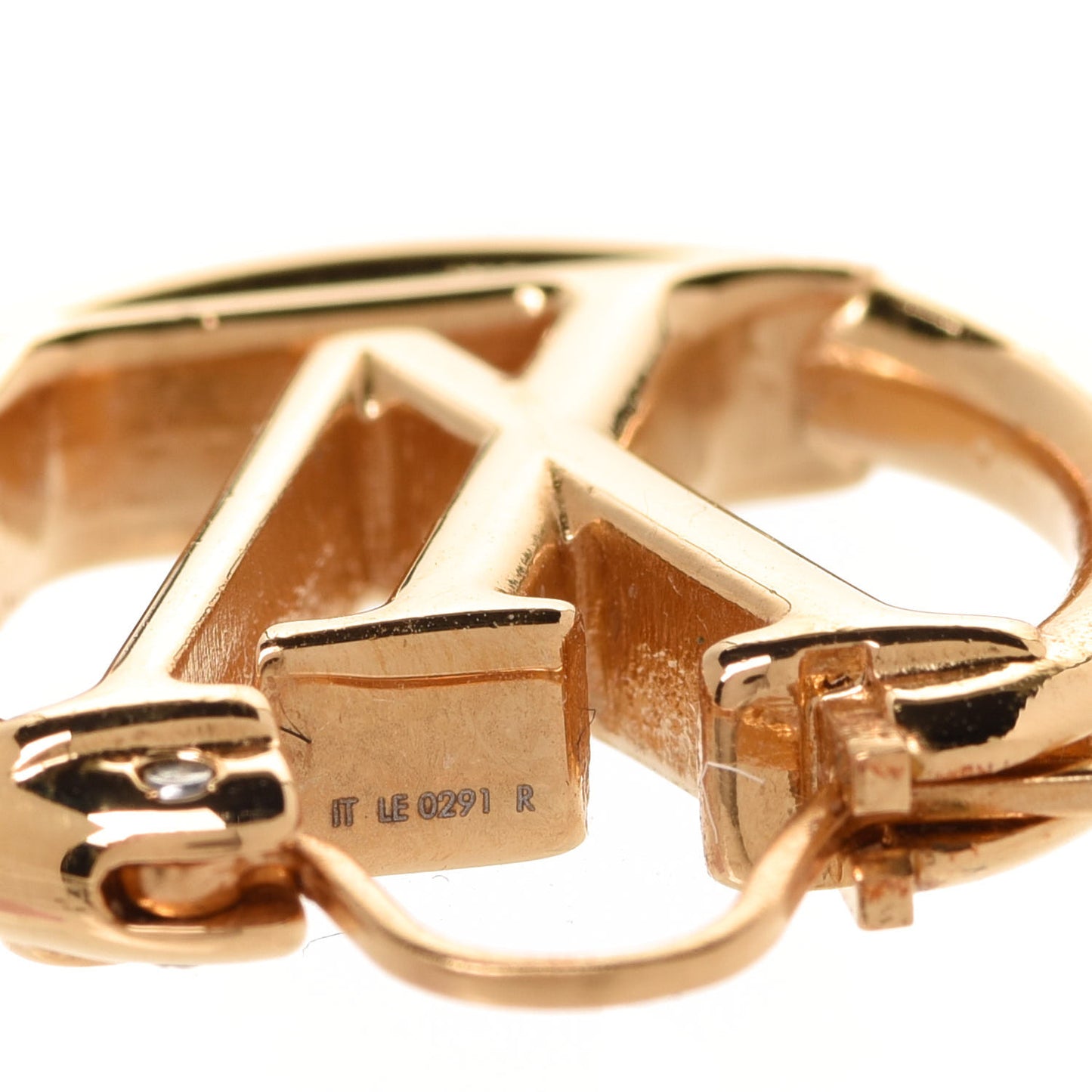 Metal Small Louise Hoop Earrings Gold