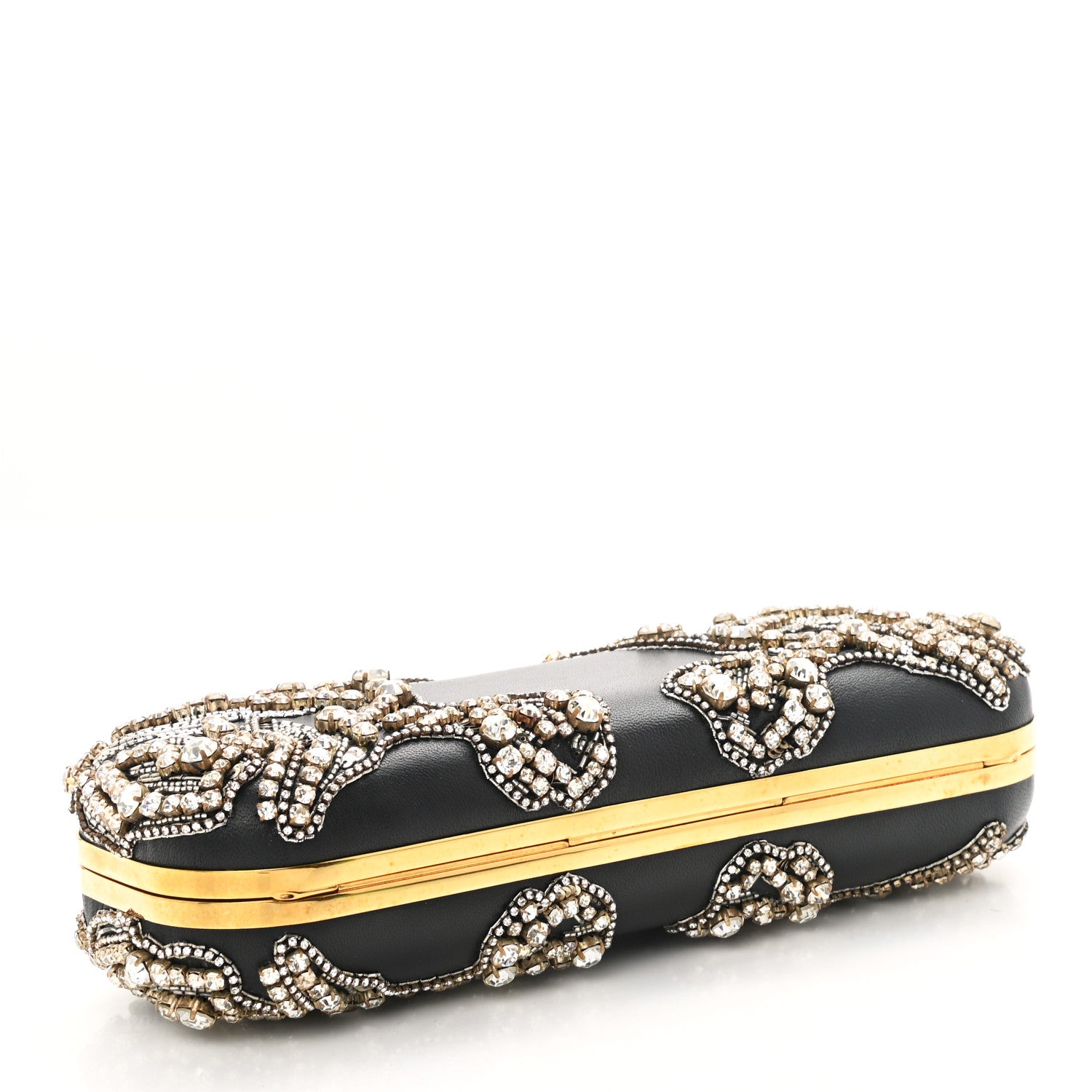 Alexander McQueen Silk Crystal Knucklebox Clutch Black 5 of 8