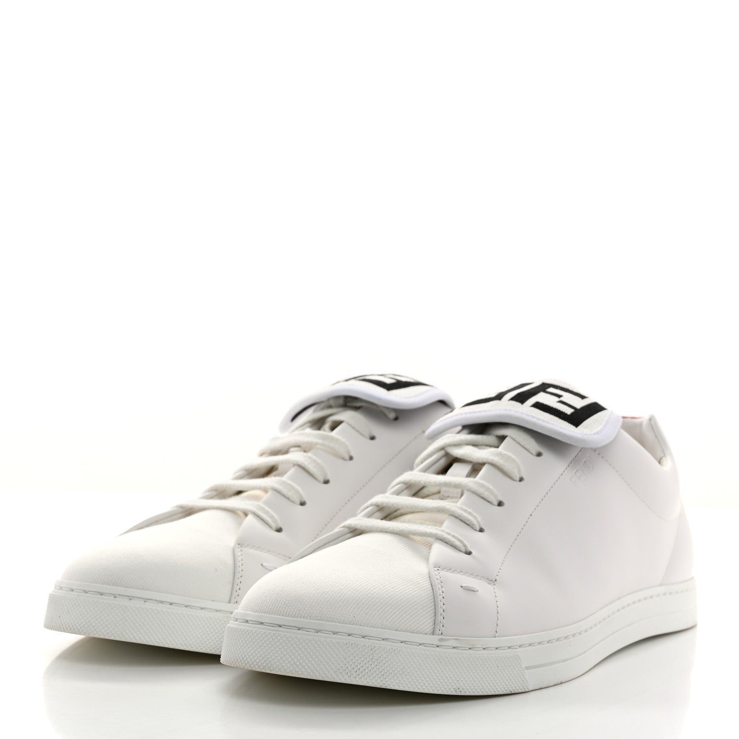 Fendi Calfskin FF Mens Low Top Sneakers 9 White 3 of 11