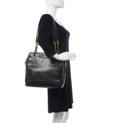 Chanel Caviar CC Shoulder Bag Black 2 of 10