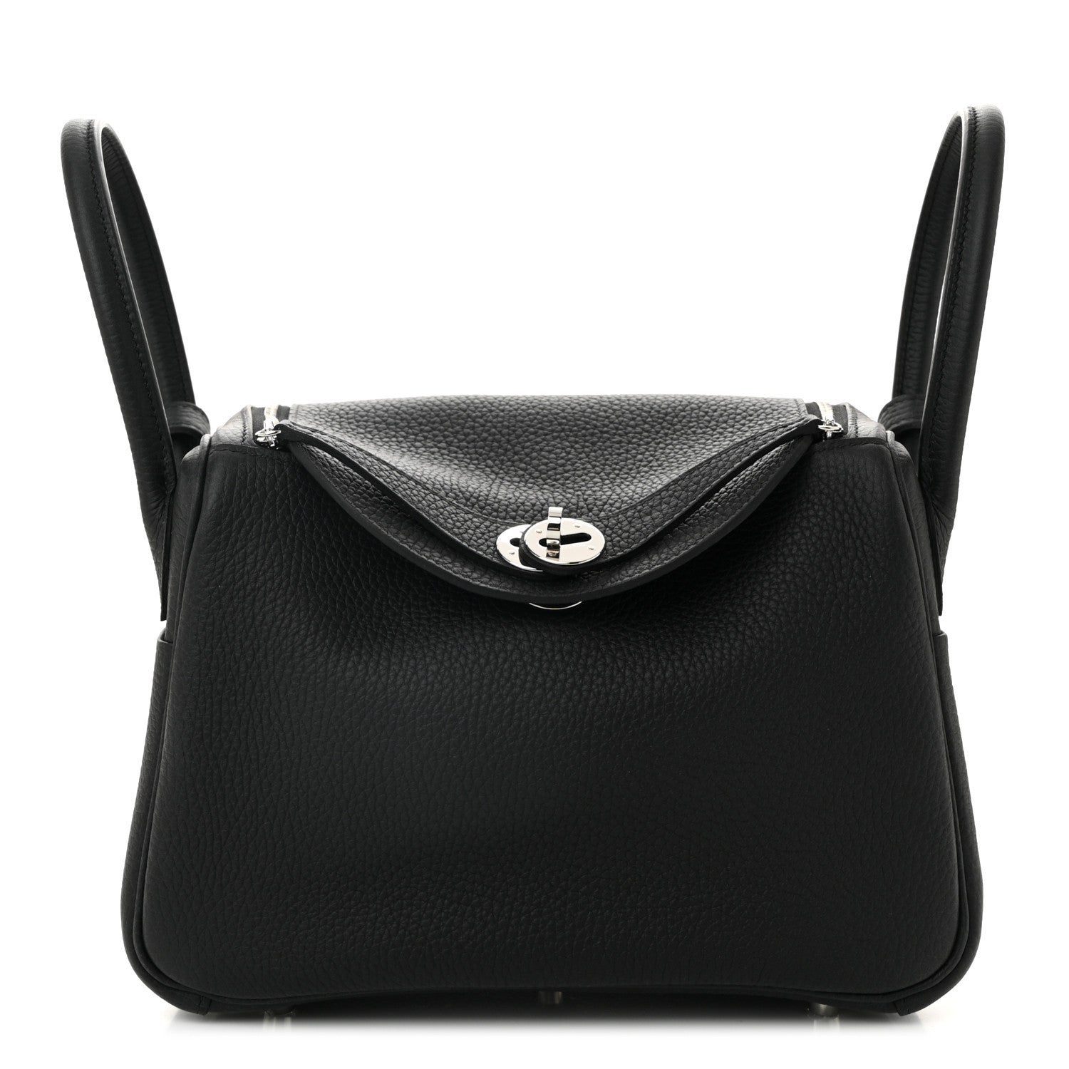 Hermes Taurillon Clemence Lindy 26 Black 1 of 10