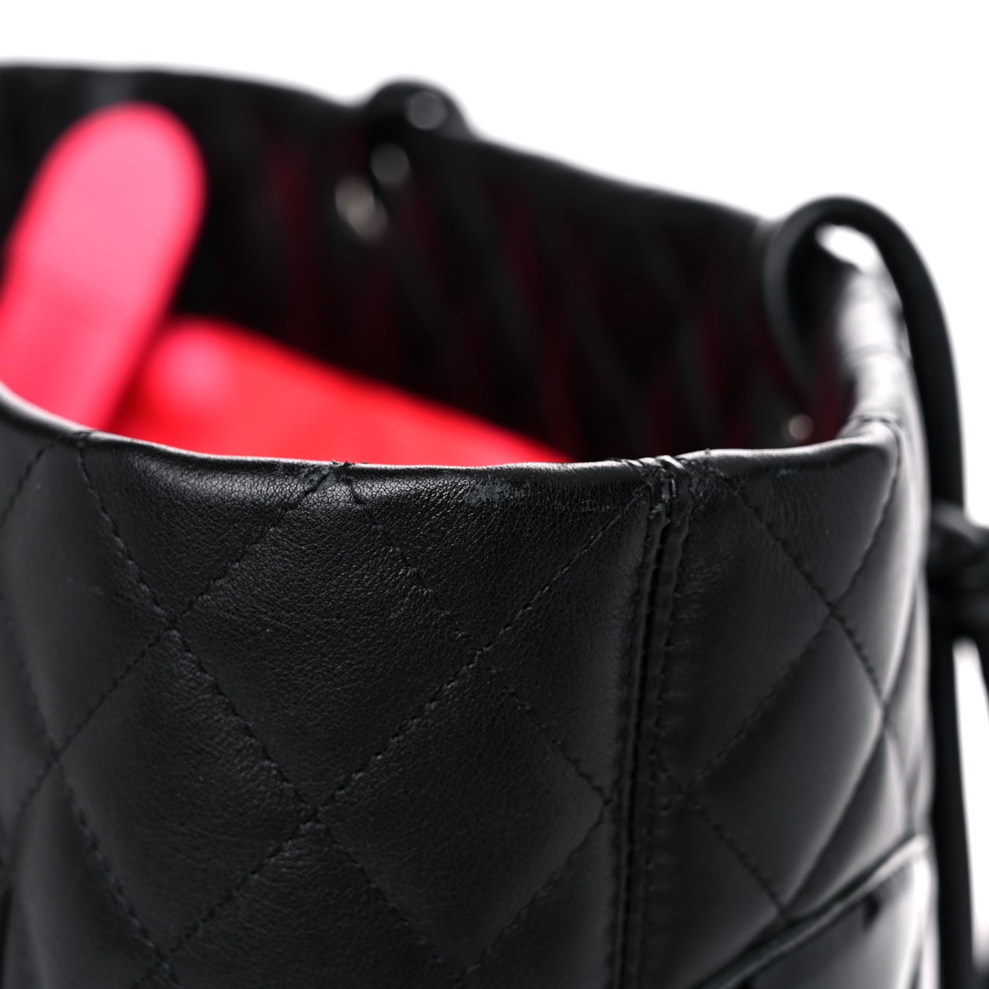 Calfskin Quilted Large Cambon Tote Black
