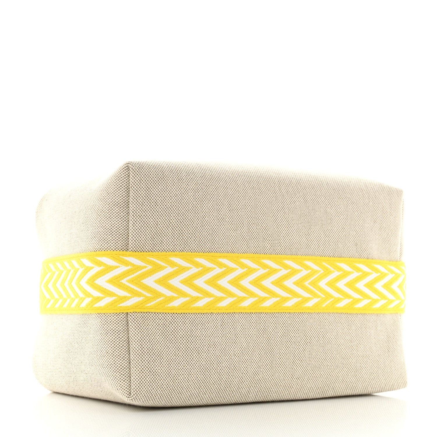 Hermes Canvas Large Bride-A-Brac Pouch Jaune Citron 3 of 4