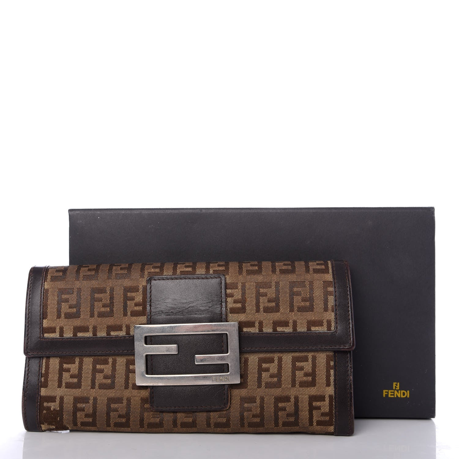 Fendi Zucchino Forever Continental Wallet Brown 11 of 11