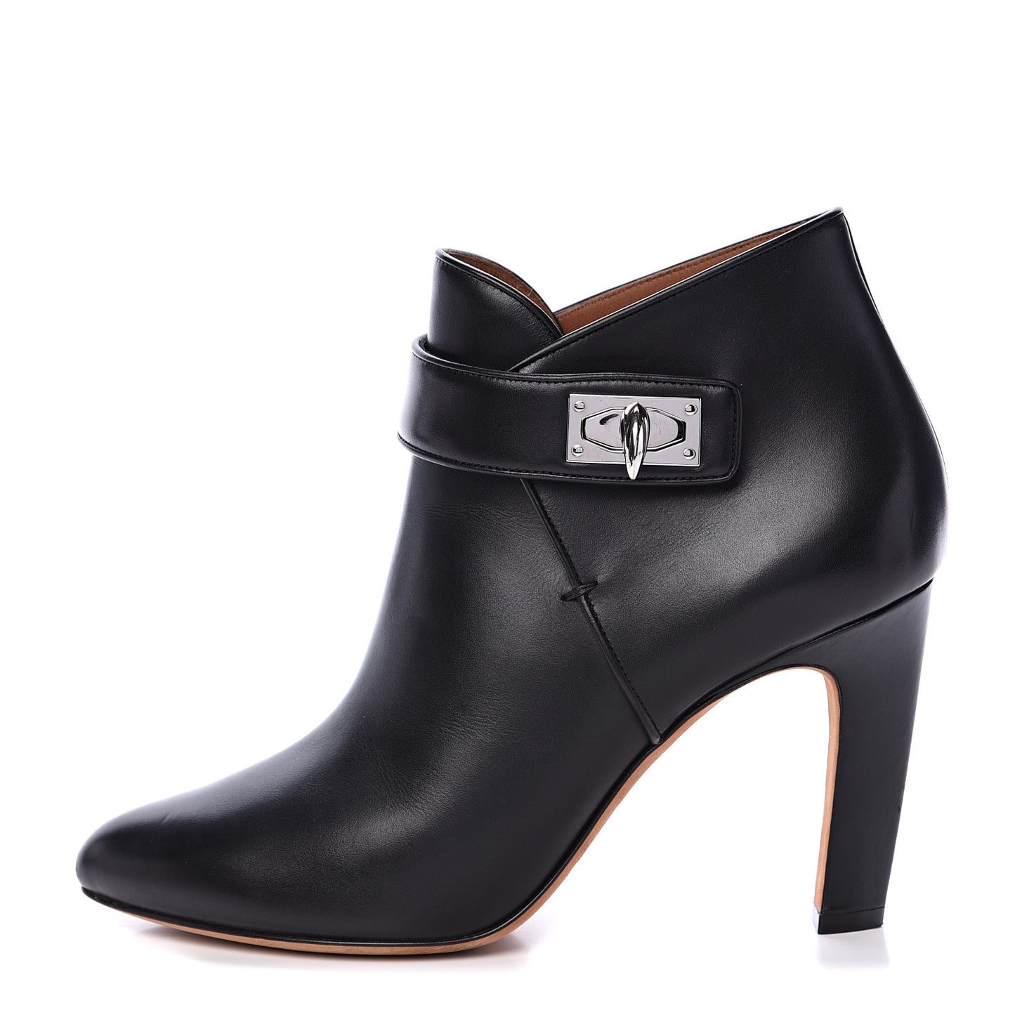 Calfskin Shark Ankle Boot 38 Black