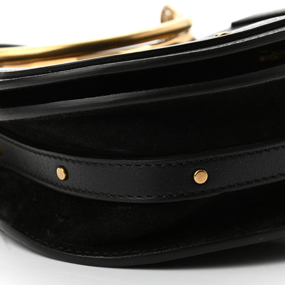 Chloe Calfskin Suede Small Nile Bracelet Bag Black 9 of 10