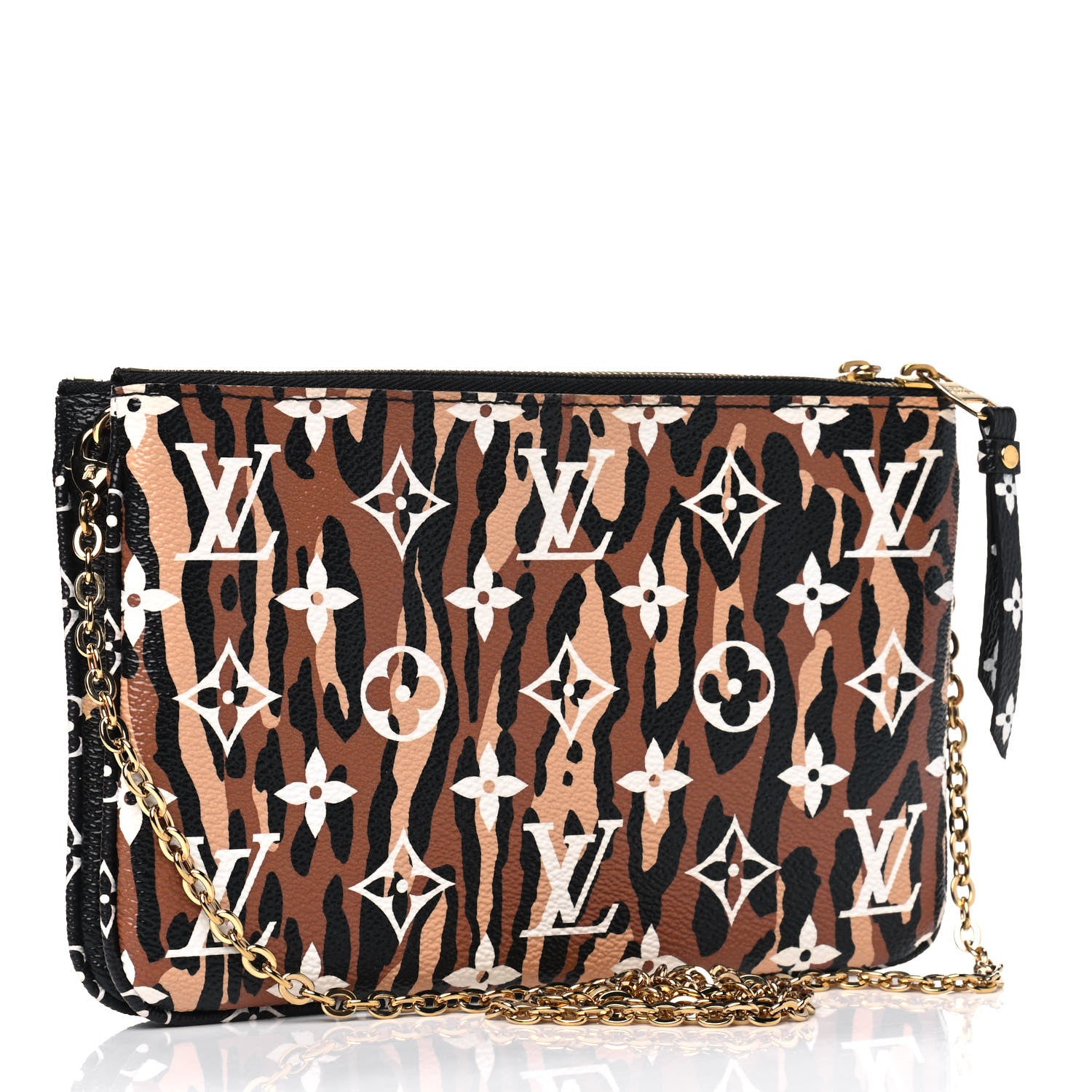 Louis Vuitton Monogram Giant Jungle Pochette Double Zip Black 2 of 4