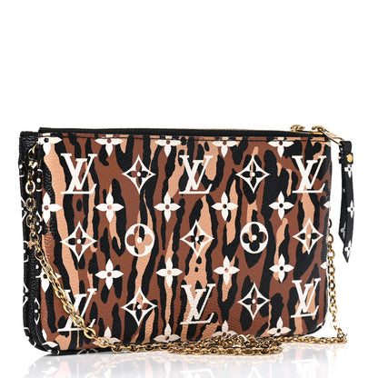 Louis Vuitton Monogram Giant Jungle Pochette Double Zip Black 2 of 4