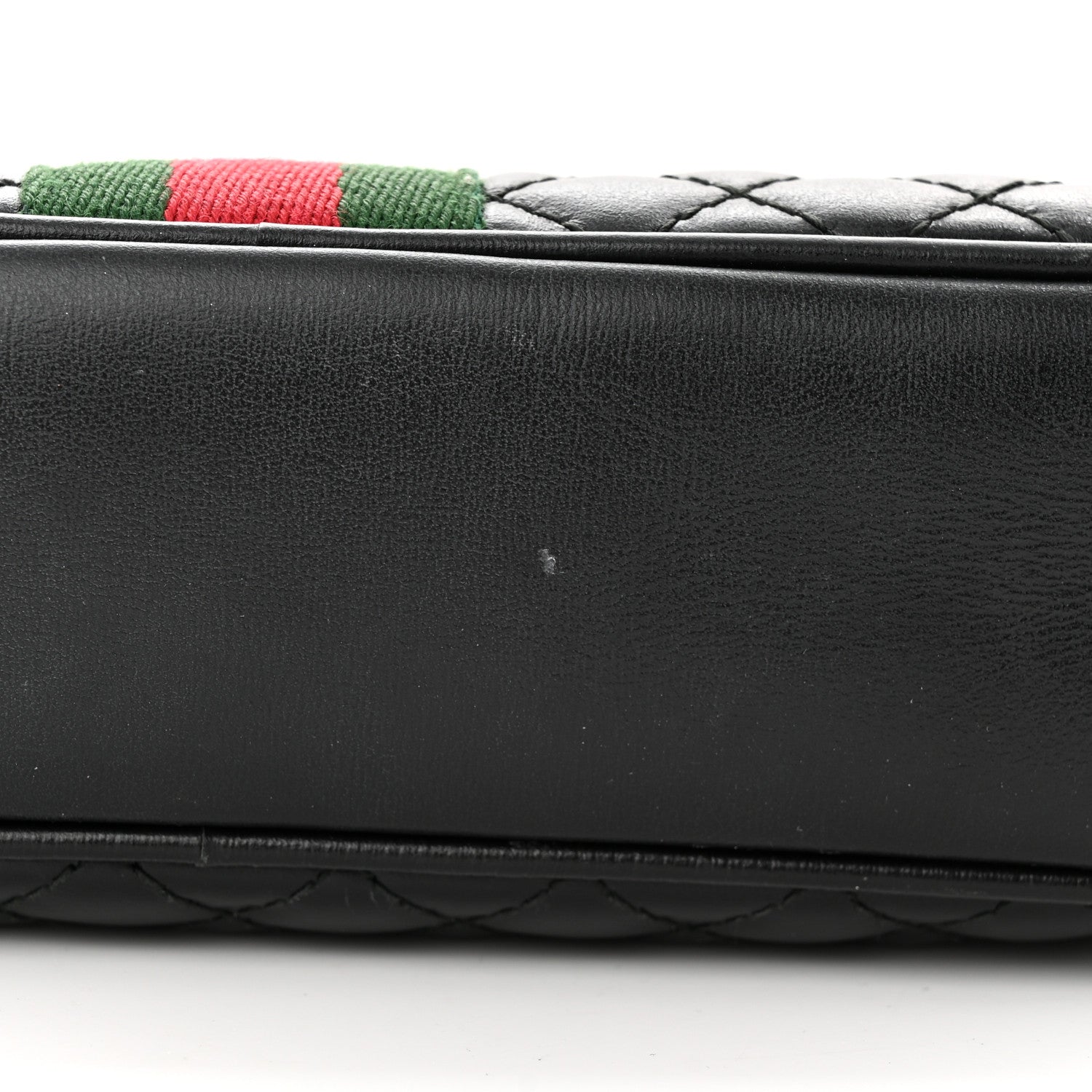 Gucci Calfskin Web Trapuntata Small GG Shoulder Bag Black 11 of 12