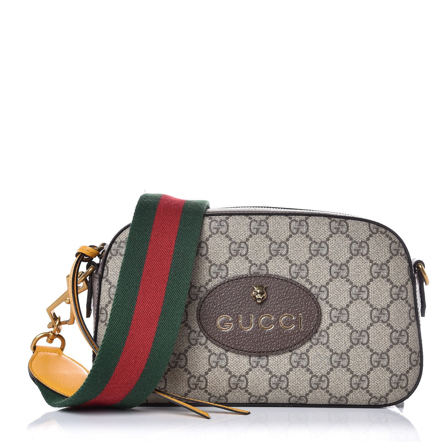 GG Supreme Monogram Web Neo Vintage Shoulder Bag Beige New Acero Crop