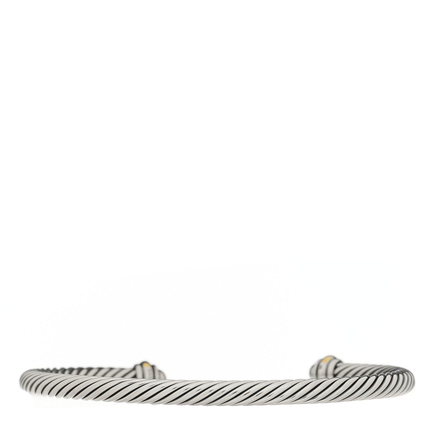 Sterling Silver 18K Yellow Gold 4mm Cable Classics Bracelet