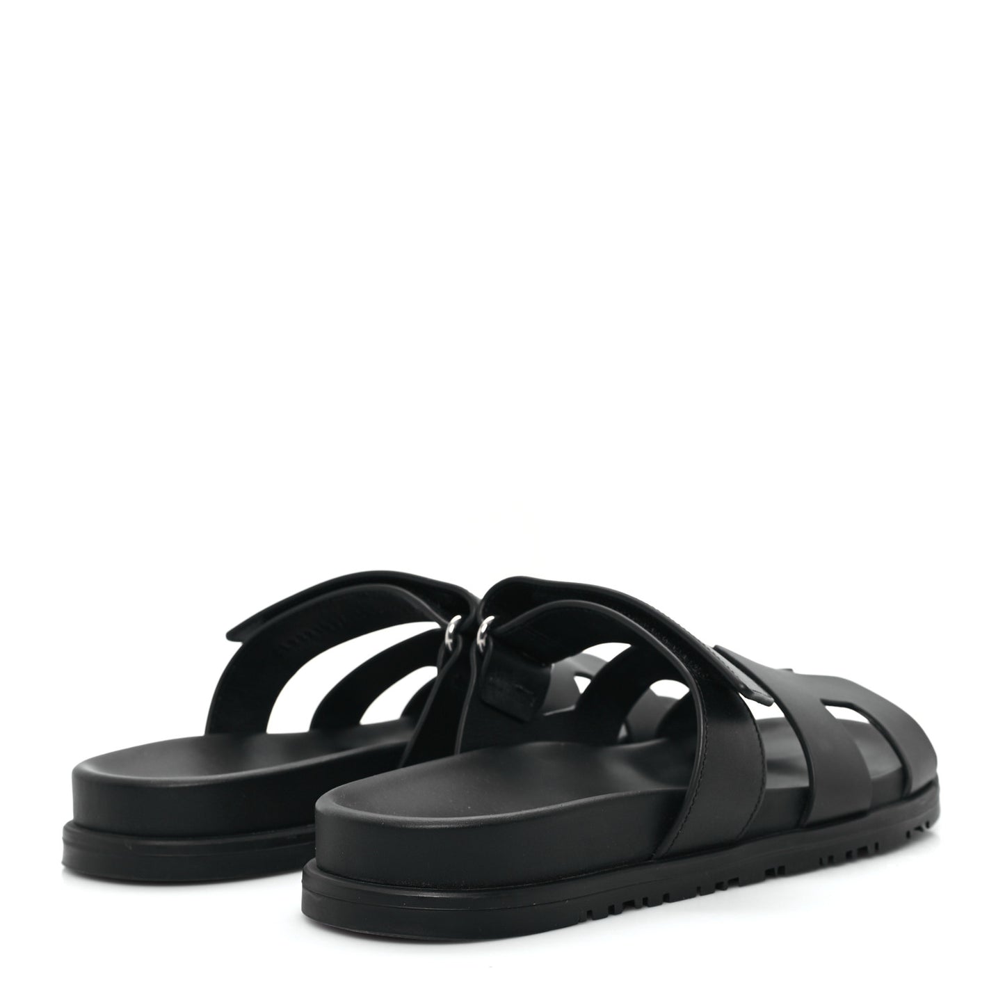 Calfskin Womens Chypre Sandals 38.5 Black