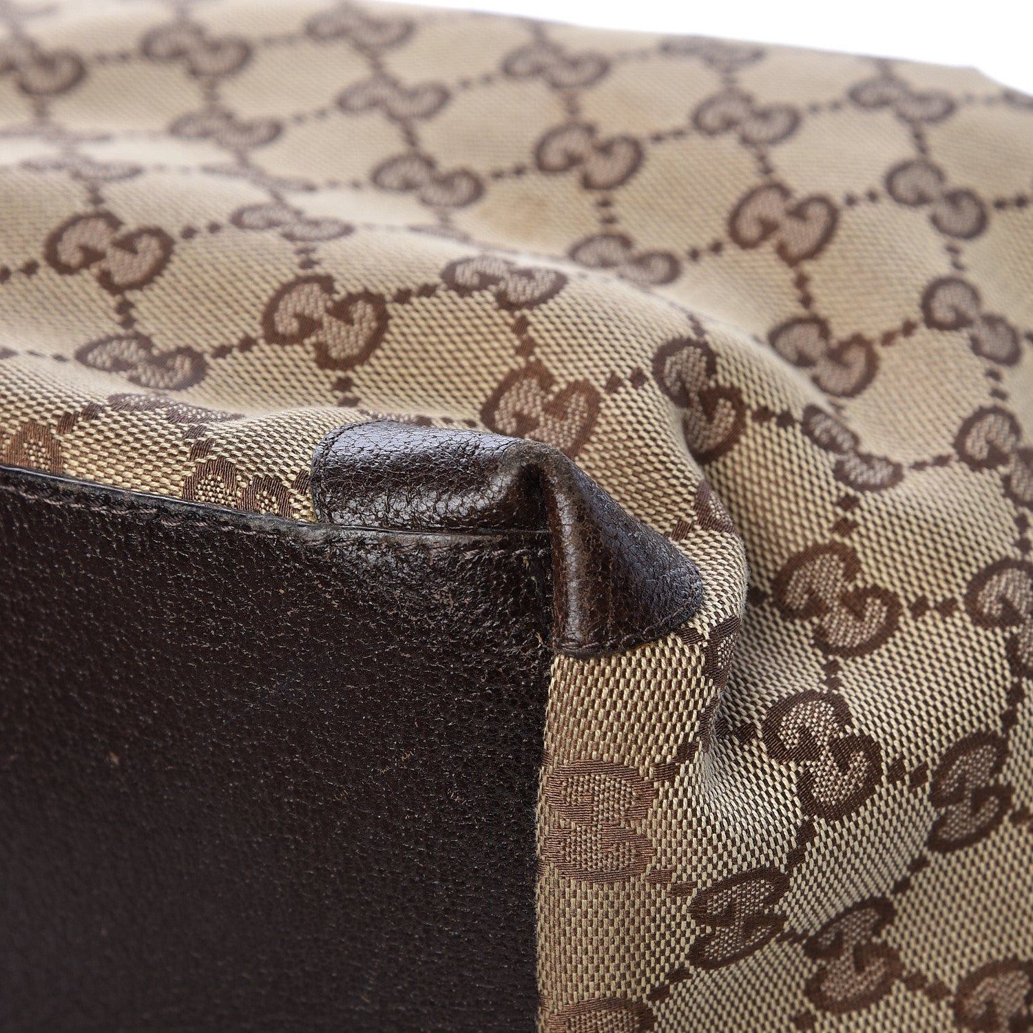 Gucci GG Monogram Medium Web Handle Bucket Tote Dark Brown 21 of 26