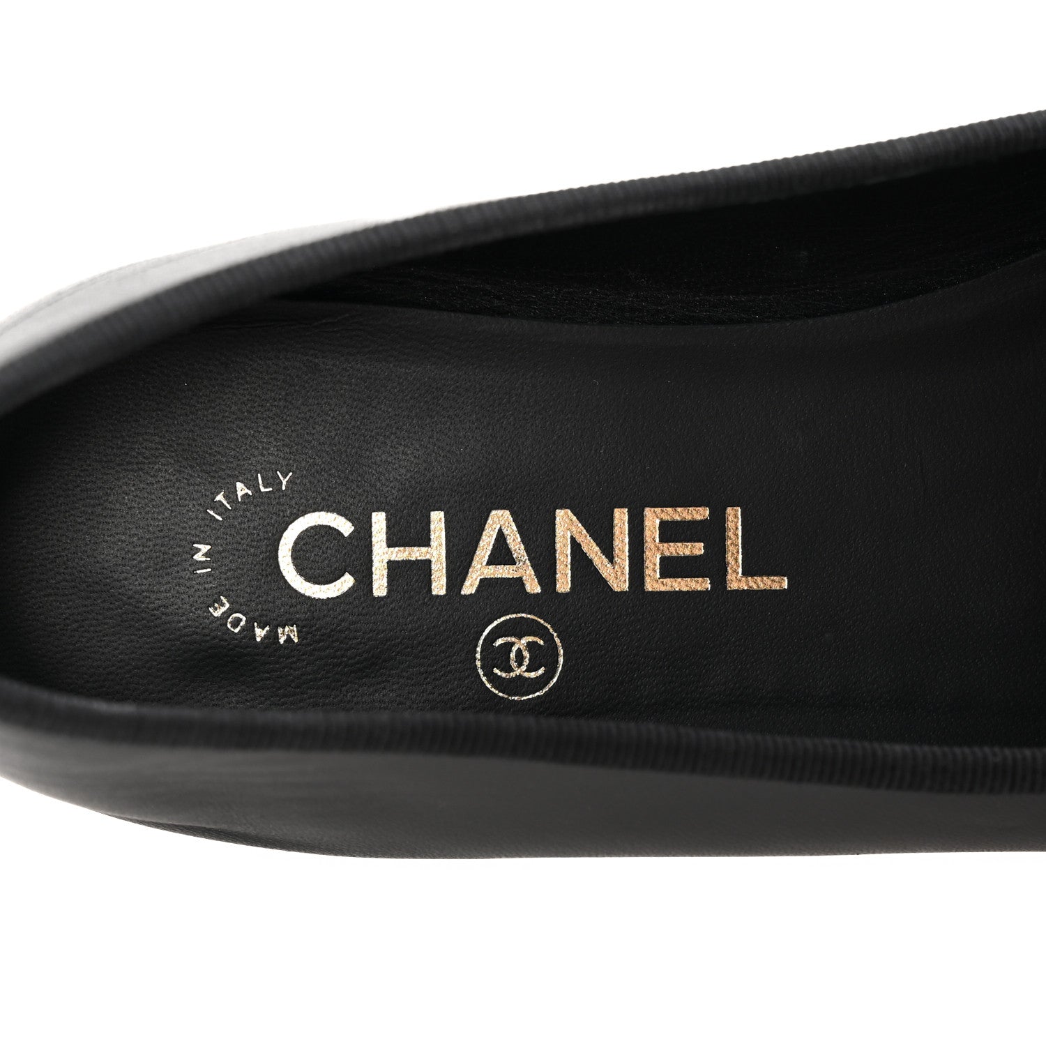 Chanel Lambskin Cap Toe Ballerina Flats 37.5 Black 8 of 11