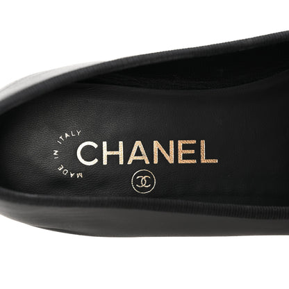 Chanel Lambskin Cap Toe Ballerina Flats 37.5 Black 8 of 11