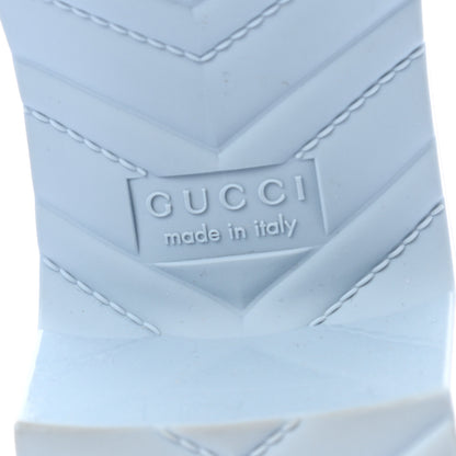Gucci Rubber Gucci Logo Womens Platform 20/60mm Slide Sandals 42 Porcelain Light Blue 6 of 8