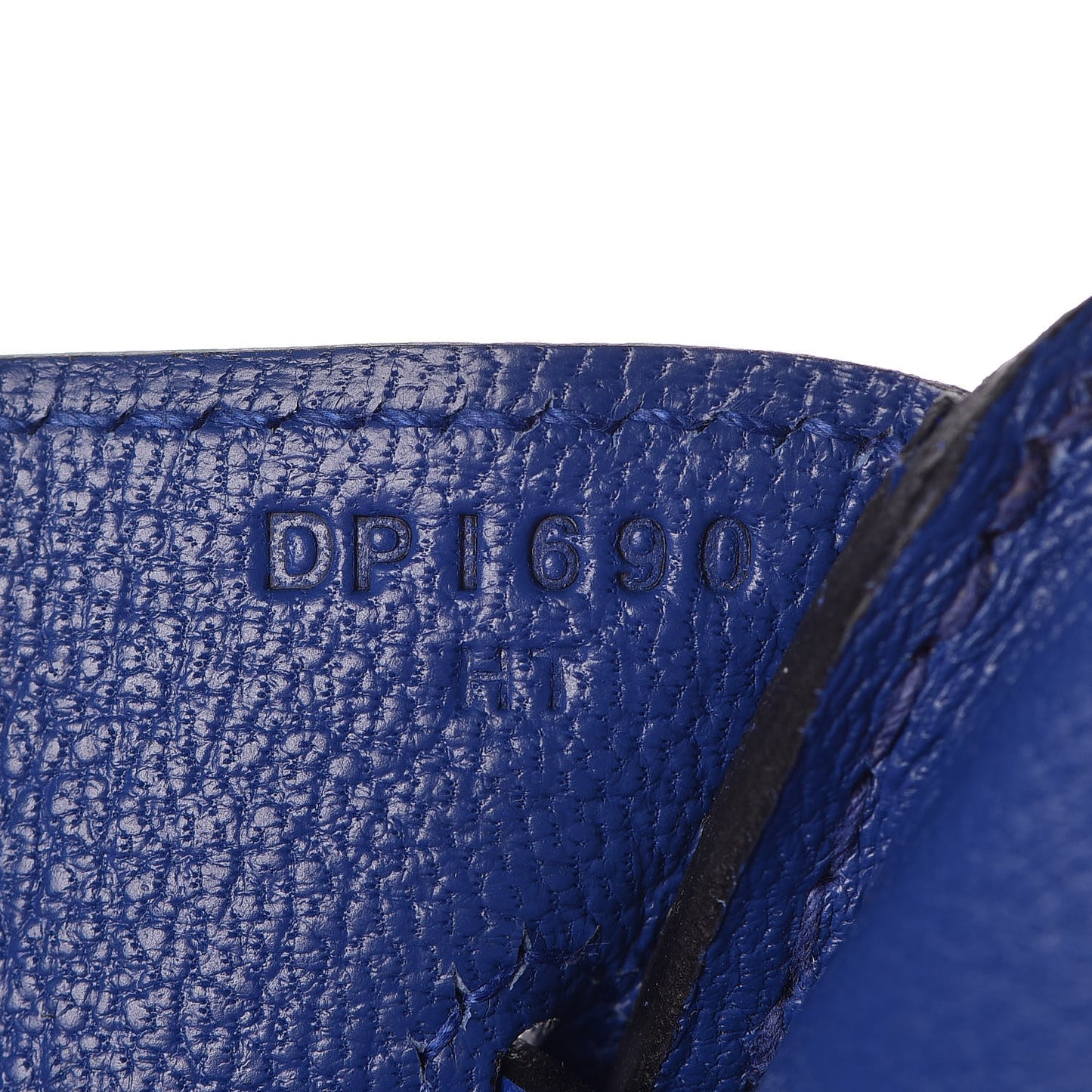 Tadelakt Birkin 30 Bleu Electrique