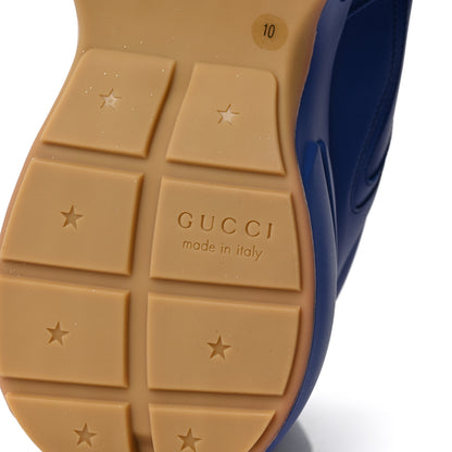 Gucci X MLB Calfskin NY Yankees Mens Rhyton Sneakers 10 Electric Blue 7 of 9