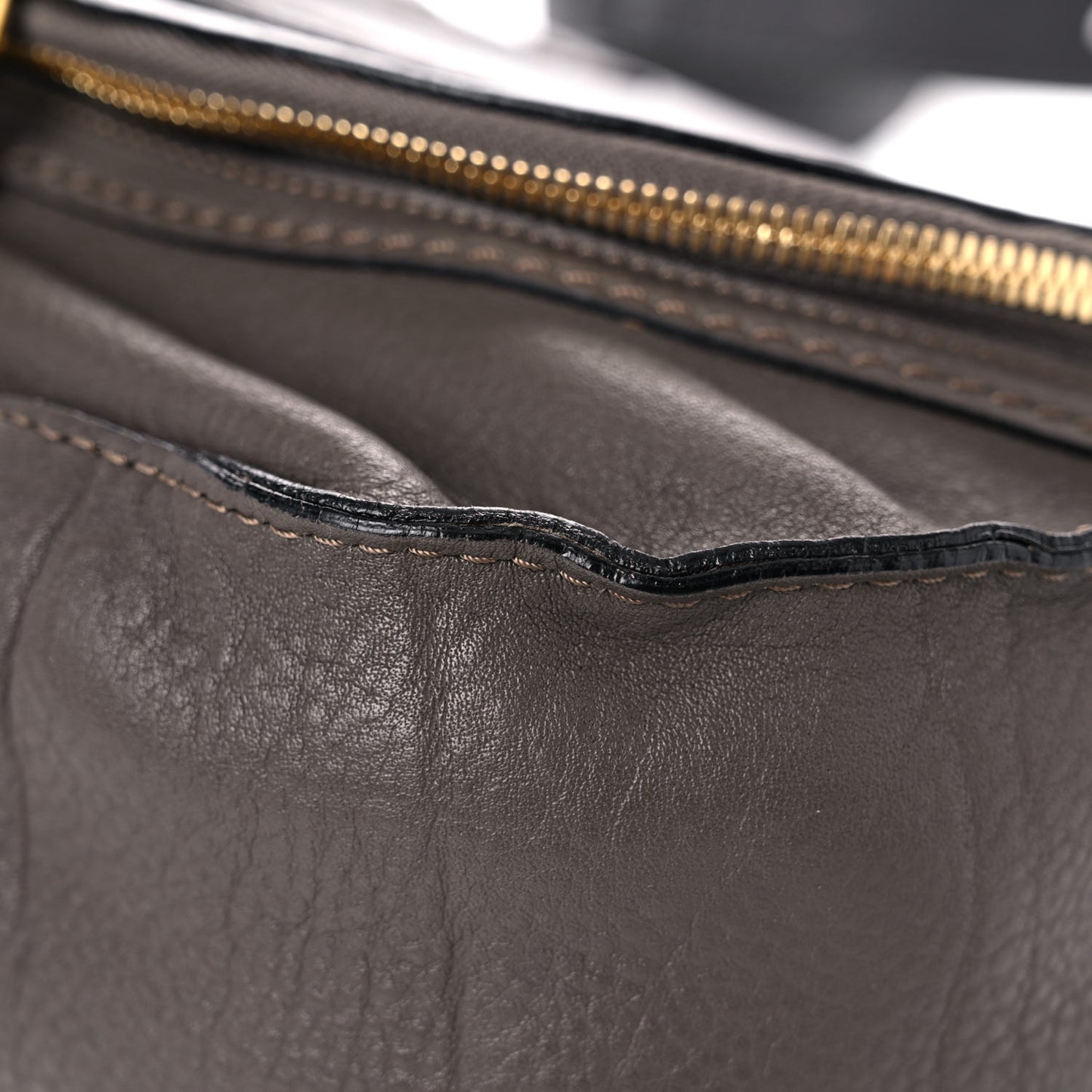 Calfskin Medium Marcie Round Zip Crossbody Ash