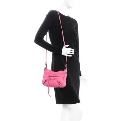 Balenciaga Lizard Embossed Hip Shoulder Bag Pink 2 of 12
