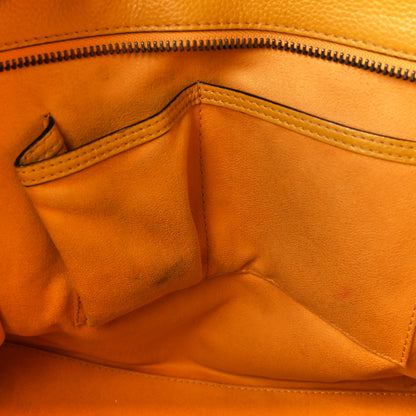 Celine Drummed Calfskin Mini Luggage Ocre 12 of 17