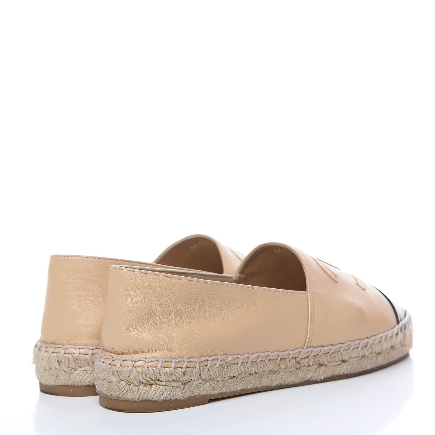 Lambskin CC Espadrilles 37 Beige Black