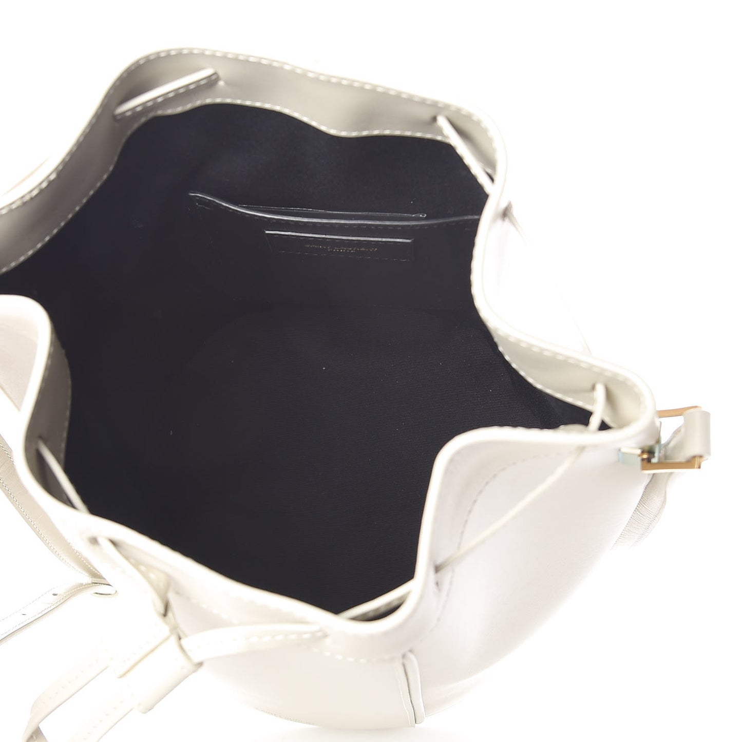 Smooth Calfskin Medium Talitha Bucket Bag Vintage White