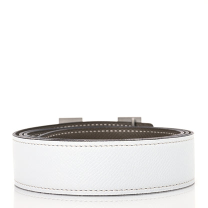 Hermes Epsom 32mm Rope Chain H Belt 95 38 Etoupe White 2 of 7