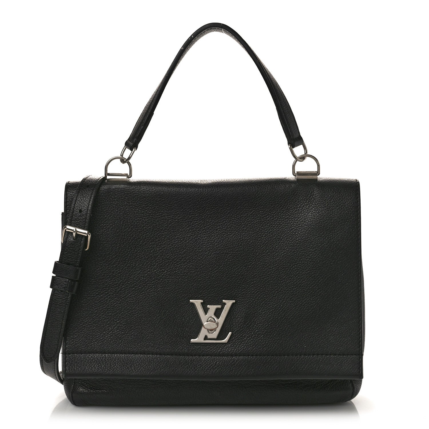 Louis Vuitton Soft Calfskin Lockme II Top Handle Black 1 of 11