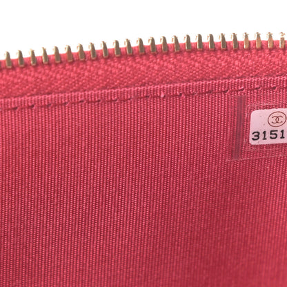 Chanel Lambskin Quilted Small Top Handle Vanity Case With Chain Dark Pink 7 of 11
