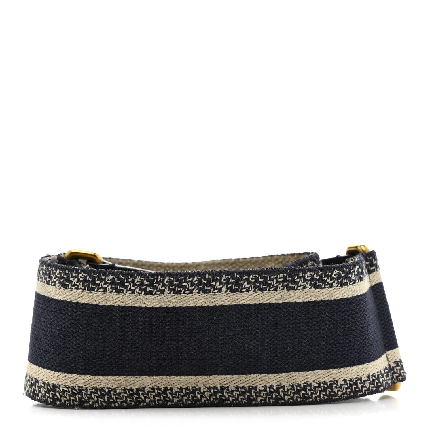 Christian Dior Canvas Embroidered Shoulder Strap Blue 2 of 7