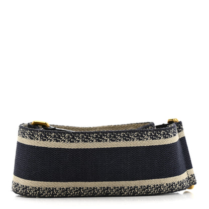 Christian Dior Canvas Embroidered Shoulder Strap Blue 2 of 7