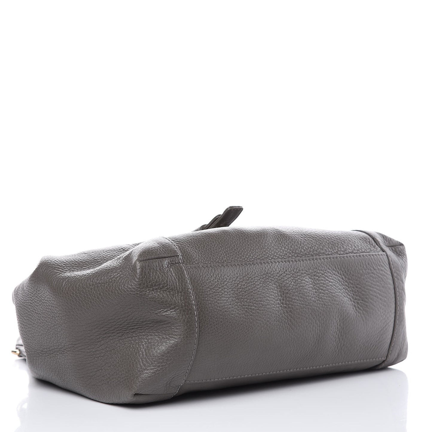 Pebbled Calfskin Medium Greenwich Shoulder Bag Grey