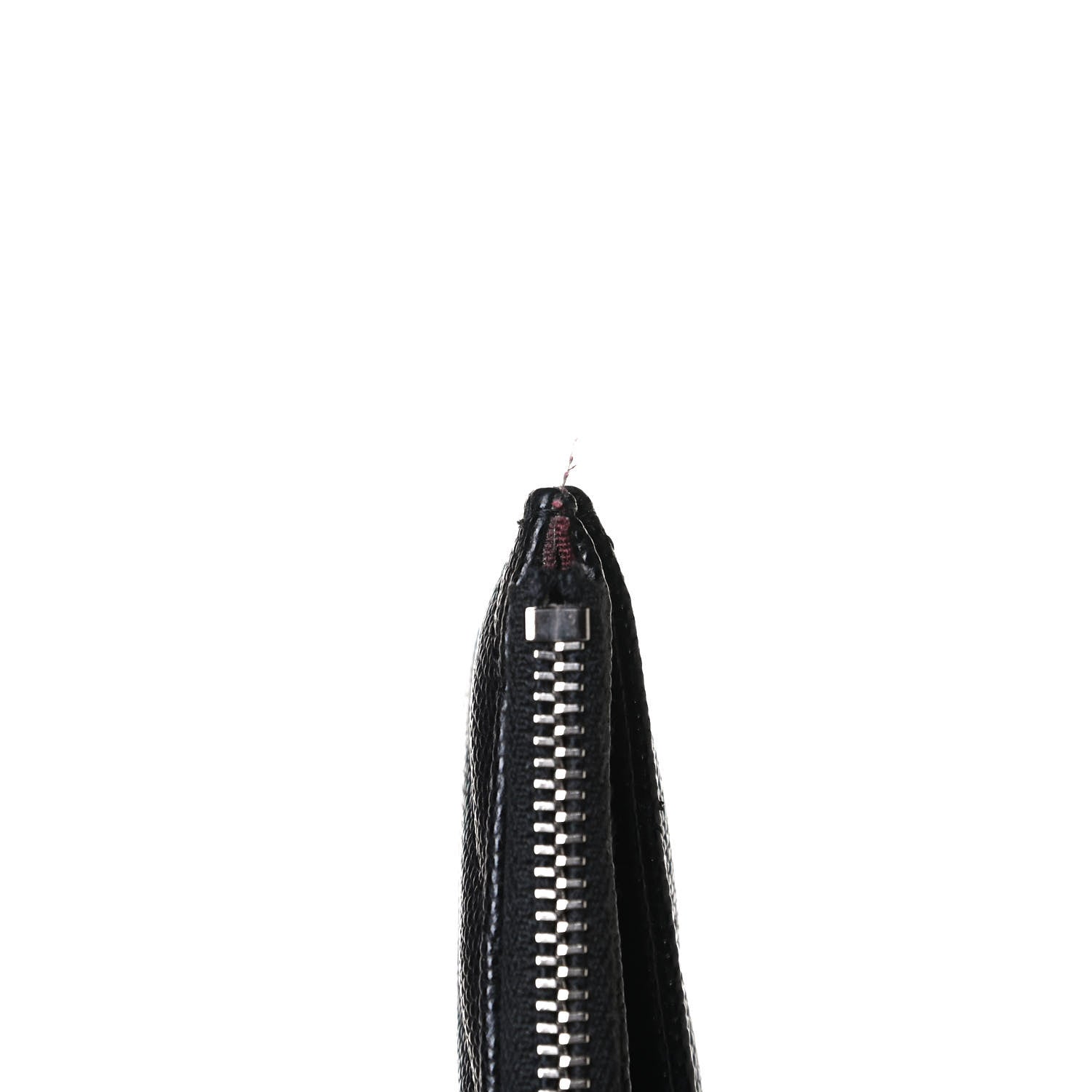 Chanel Caviar Chevron Quilted Zip Pouch Black 9 of 11