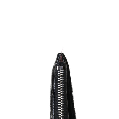 Chanel Caviar Chevron Quilted Zip Pouch Black 9 of 11