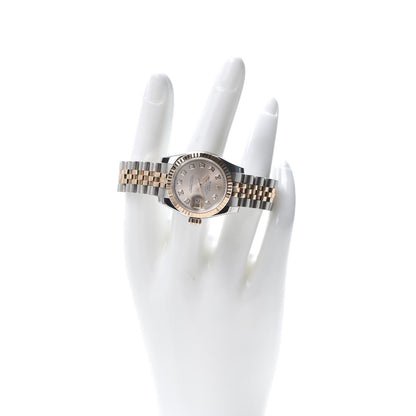 Rolex Stainless Steel 18K Everose Gold Diamond 26mm Oyster Perpetual Datejust Watch Pink 179171 2 of 7