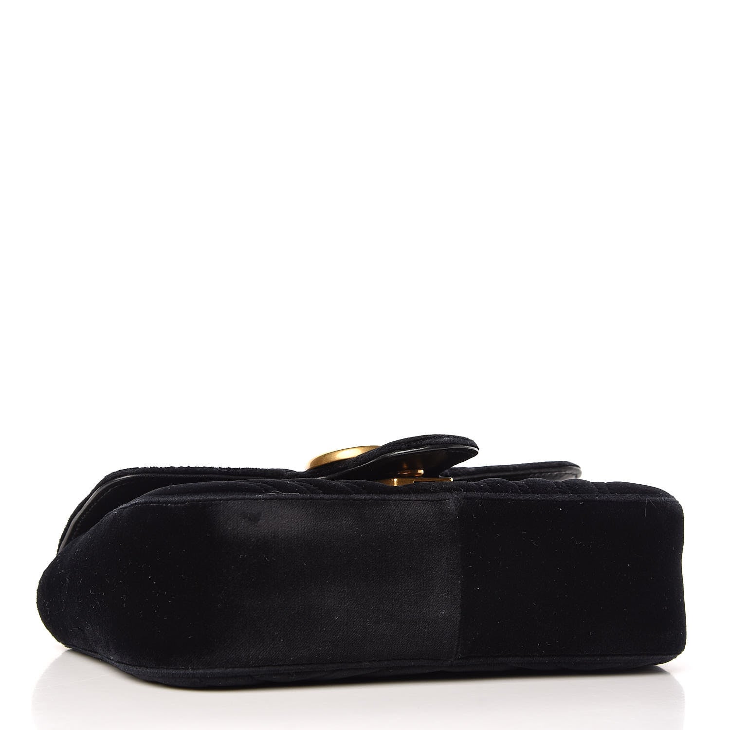 Gucci Velvet Matelasse Mini GG Marmont Shoulder Bag Black 4 of 12